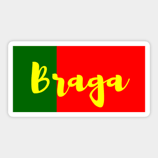 Braga City in Portuguese Flag Colors Sticker